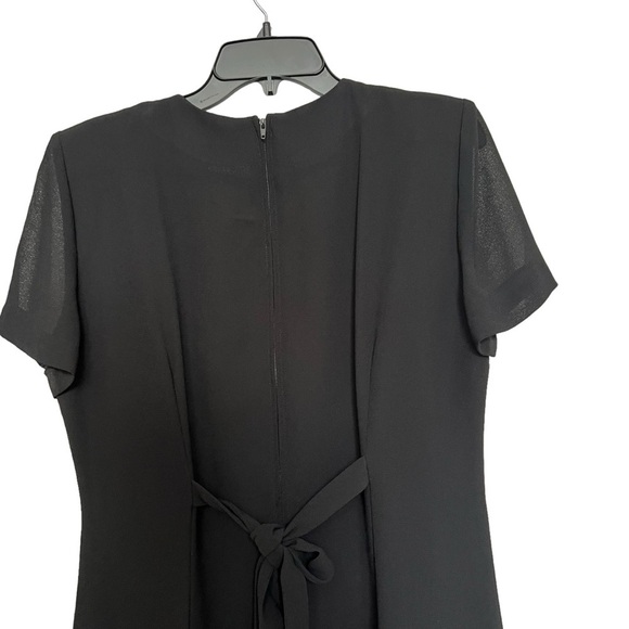 Jessica Howard Dress Butterfly Embellished Pleated Vintage Size 12 Black Party - Picture 4 of 5